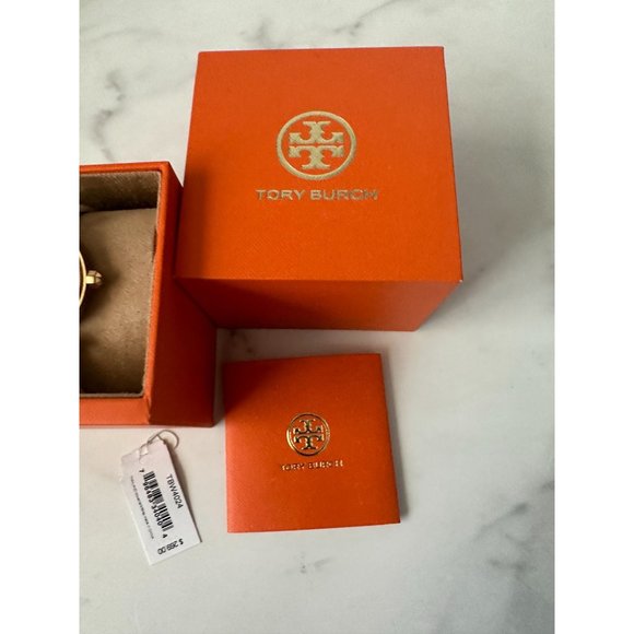 TORY BURCH Women’s White Leather Band Watch with Box - Picture 6 of 8